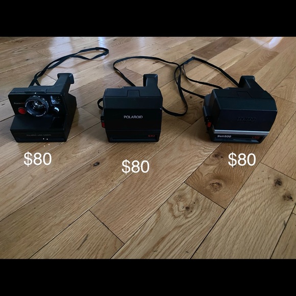 Old school Polaroid cameras
